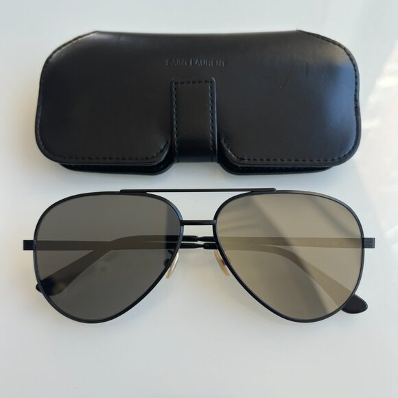 YSL Mens Aviator Sunglasses Classic 11 Zero 003 Mirror Lens - Picture 3 of 5